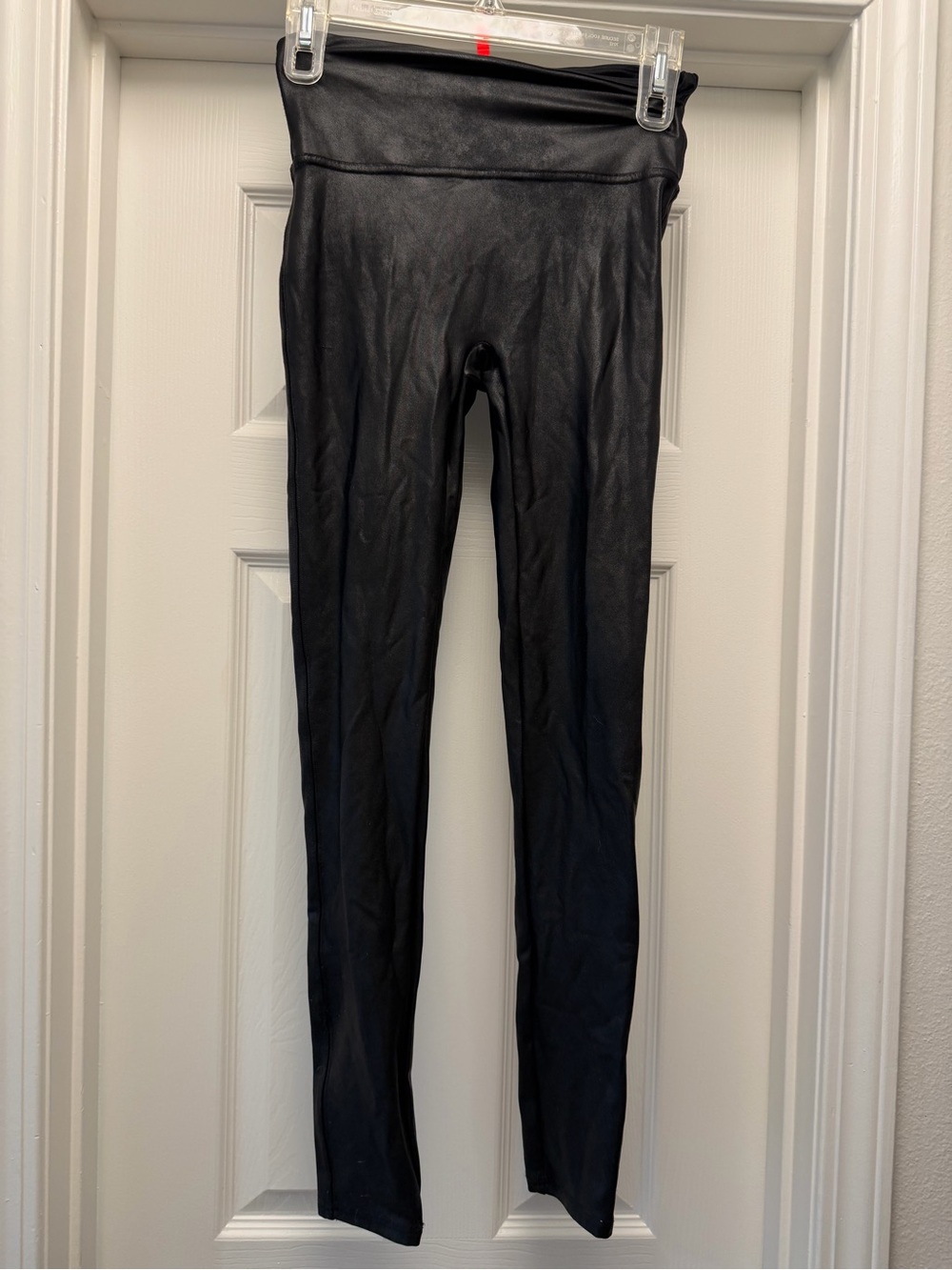Women’s spanx Black Faux-Leather High-Waist Leggings